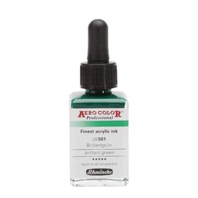 Schmincke 28 ml Aero Color Brillant Green 501 Mürekkep