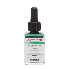 Schmincke 28 ml Aero Color Brillant Green 501 Mürekkep
