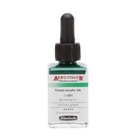 Schmincke 28 ml Aero Color Brillant Green 501 Mürekkep