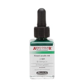 Schmincke 28 ml Aero Color Brillant Green 501 Mürekkep