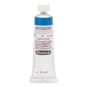 Schmincke 477 Translucent Cyan Mussini Seri 3 35 ml Yağlı Boya