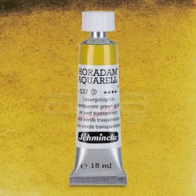 Schmincke 537 Horadam 15 ml Seri 3 Transparent Green Gold Aquarell Tube