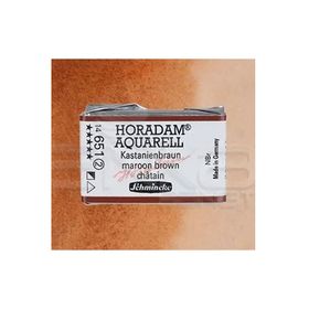 Schmincke 651 Maroon Brown Seri 2 Horadam Aquarell 1/1 Tablet Sulu Boya
