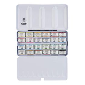 Schmincke 74324 Horadam Aquarell 24 X Tam Tablet Metal Kutu Artist Sulu Boya Seti