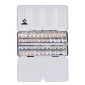 Schmincke 74448 Horadam Aquarell 48 X Yarım Tablet Metal Kutu Artist Sulu Boya Seti