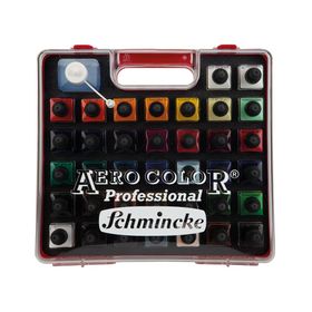 Schmincke 81136 Aerocolor Professional 37x28 ml Plastik Kutu Boya Seti + Aeroclean Temizleyici