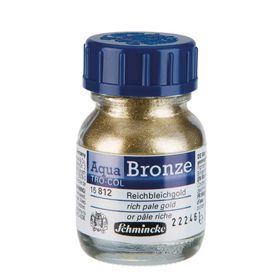 Schmincke 812 Aqua Bronze Yaldız Pigment 20 ml Rich Pale Gold Sulu Boya