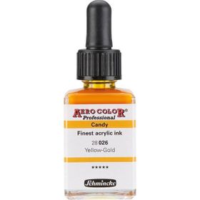 Schmincke Aero Color 026 Yellow Gold 28 ml Akrilik Mürekkep