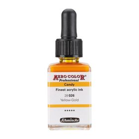 Schmincke Aero Color 026 Yellow Gold 28 ml Akrilik Mürekkep