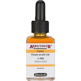 Schmincke Aero Color 026 Yellow Gold 28 ml Akrilik Mürekkep