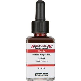 Schmincke Aero Color 064 Teak Brown 28 ML Akrilik Mürekkep
