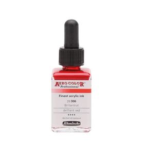 Schmincke Aero Color 306 Brilliant Red 28 ML Akrilik Mürekkep