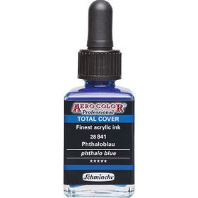 Schmincke Aero Color 841 Phthalo Blue 28 ML Akrilik Mürekkep