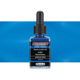 Schmincke Aero Color 841 Phthalo Blue 28 ML Akrilik Mürekkep