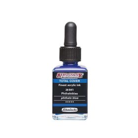 Schmincke Aero Color 841 Phthalo Blue 28 ML Akrilik Mürekkep
