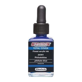 Schmincke Aero Color 841 Phthalo Blue 28 ML Akrilik Mürekkep