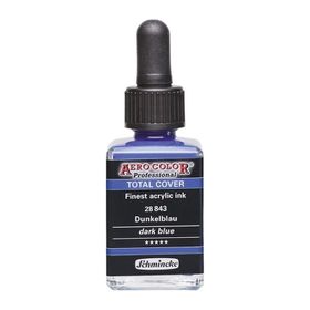 Schmincke Aero Color 843 Dark Blue 28 ml Akrilik Mürekkep