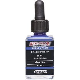 Schmincke Aero Color 843 Dark Blue 28 ml Akrilik Mürekkep