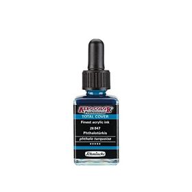 Schmincke Aero Color 847 Phthalo Turquoise 28 ml Akrilik Mürekkep