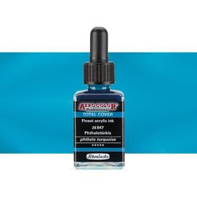 Schmincke Aero Color 847 Phthalo Turquoise 28 ml Akrilik Mürekkep