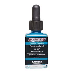 Schmincke Aero Color 847 Phthalo Turquoise 28 ml Akrilik Mürekkep