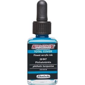 Schmincke Aero Color 847 Phthalo Turquoise 28 ml Akrilik Mürekkep