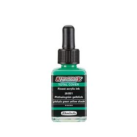 Schmincke Aero Color 851 Phthalo Green Yellow Shade 28 ml Akrilik Mürekkep