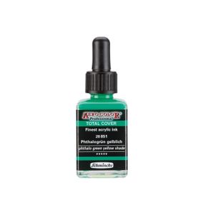 Schmincke Aero Color 851 Phthalo Green Yellow Shade 28 ml Akrilik Mürekkep