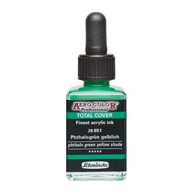 Schmincke Aero Color 851 Phthalo Green Yellow Shade 28 ml Akrilik Mürekkep