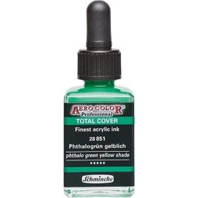 Schmincke Aero Color 851 Phthalo Green Yellow Shade 28 ml Akrilik Mürekkep