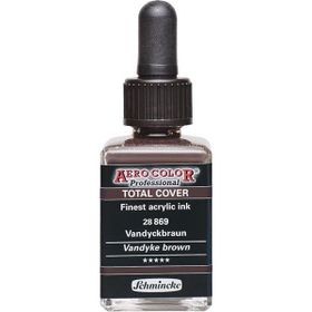 Schmincke Aero Color 869 28 ML Vandyke Brown Akrilik Mürekkep