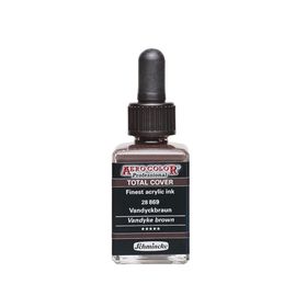 Schmincke Aero Color 869 28 ML Vandyke Brown Akrilik Mürekkep