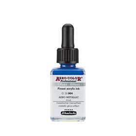 Schmincke Aero Color 904 Metallic Blue 28 ML Akrilik Mürekkep