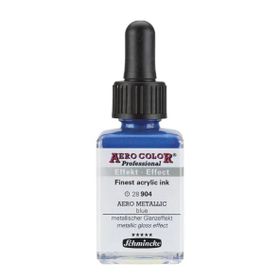 Schmincke Aero Color 904 Metallic Blue 28 ML Akrilik Mürekkep