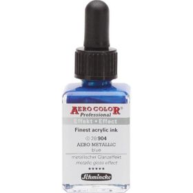 Schmincke Aero Color 904 Metallic Blue 28 ML Akrilik Mürekkep