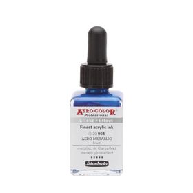 Schmincke Aero Color 904 Metallic Blue 28 ML Akrilik Mürekkep