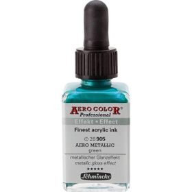 Schmincke Aero Color 905 Metallic Green 28 ML Akrilik Mürekkep