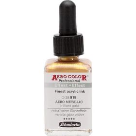 Schmincke Aero Color 915 Metallic Brilliant Gold 28 ML Akrilik Mürekkep