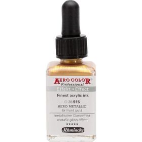 Schmincke Aero Color 915 Metallic Brilliant Gold 28 ML Akrilik Mürekkep