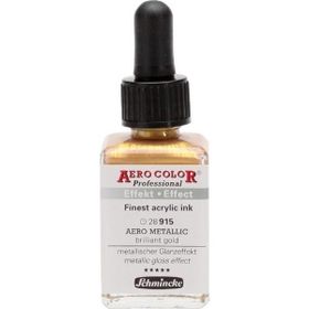 Schmincke Aero Color 915 Metallic Brilliant Gold 28 ml Akrilik Mürekkep