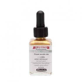Schmincke Aero Color 915 Metallic Brilliant Gold 28 ML Akrilik Mürekkep