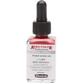 Schmincke Aero Color 917 Metallic Bright Maroon 28 ml Akrilik Mürekkep