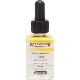 Schmincke Aero Color No:201 Lemon Yellow 28 ml Akrilik Mürekkep