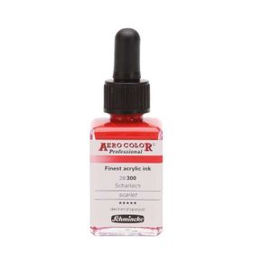 Schmincke Aero Color No:300 Scarlet 28 ml Akrilik Mürekkep