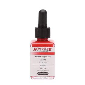 Schmincke Aero Color No:300 Scarlet 28 ml Akrilik Mürekkep