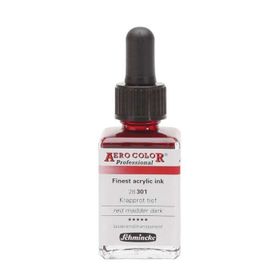 Schmincke Aero Color No:301 Red Madder Dark 28 ml Akrilik Mürekkep