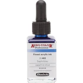 Schmincke Aero Color No:403 Sapphire Blue 28 ml Akrilik Mürekkep