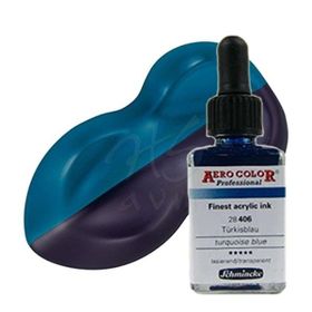 Schmincke Aero Color No:406 Turquoise Blue 28 ML Akrilik Mürekkep