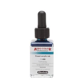 Schmincke Aero Color No:406 Turquoise Blue 28 ML Akrilik Mürekkep