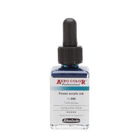 Schmincke Aero Color No:406 Turquoise Blue 28 ML Akrilik Mürekkep